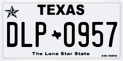 TX license plate DLP0957