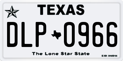 TX license plate DLP0966