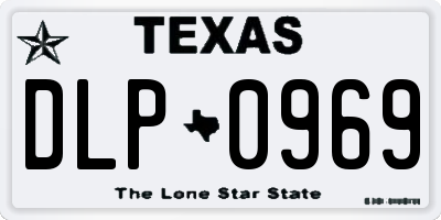 TX license plate DLP0969