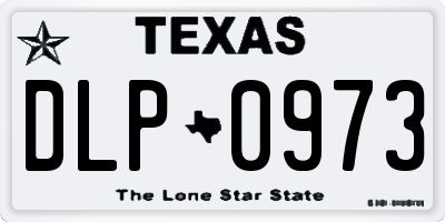 TX license plate DLP0973