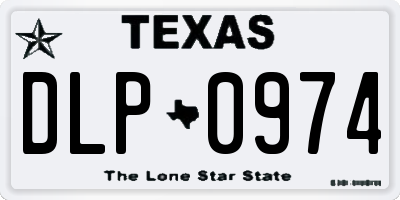 TX license plate DLP0974