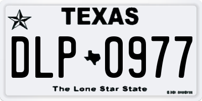 TX license plate DLP0977