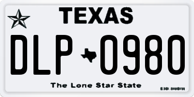 TX license plate DLP0980