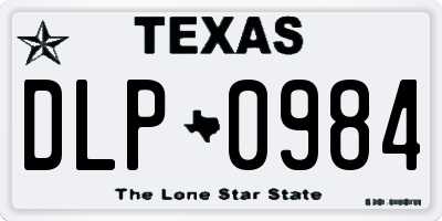 TX license plate DLP0984