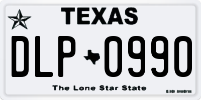 TX license plate DLP0990