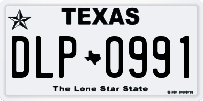TX license plate DLP0991