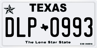 TX license plate DLP0993
