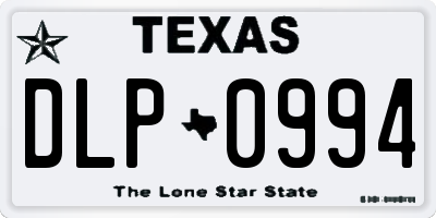 TX license plate DLP0994