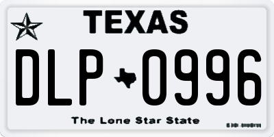TX license plate DLP0996