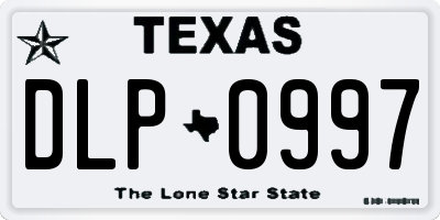 TX license plate DLP0997