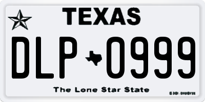TX license plate DLP0999