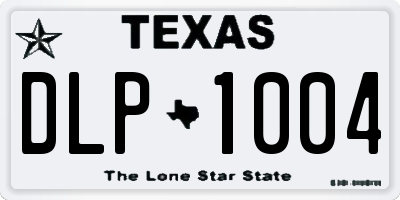 TX license plate DLP1004