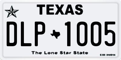 TX license plate DLP1005