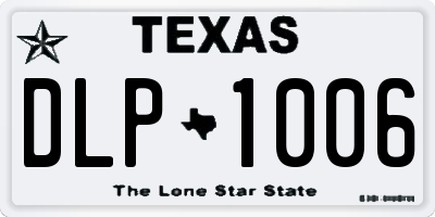 TX license plate DLP1006