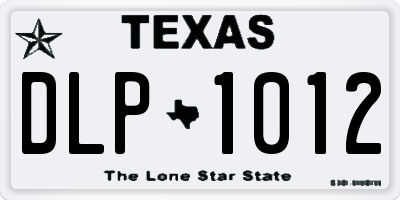 TX license plate DLP1012