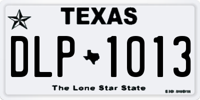 TX license plate DLP1013