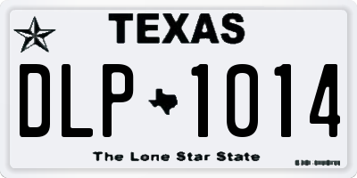 TX license plate DLP1014