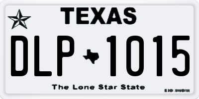 TX license plate DLP1015