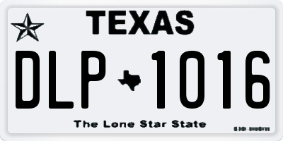 TX license plate DLP1016