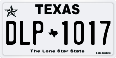 TX license plate DLP1017