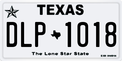 TX license plate DLP1018