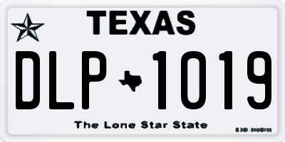 TX license plate DLP1019