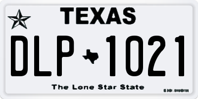 TX license plate DLP1021