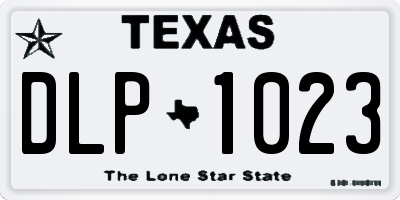TX license plate DLP1023