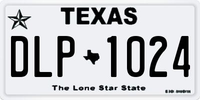 TX license plate DLP1024