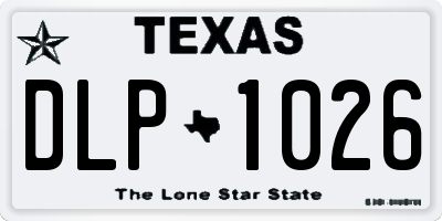 TX license plate DLP1026