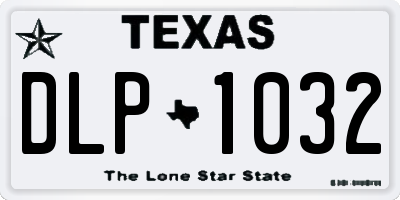 TX license plate DLP1032