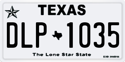 TX license plate DLP1035
