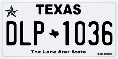 TX license plate DLP1036