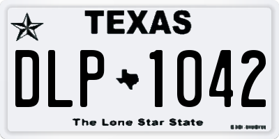 TX license plate DLP1042