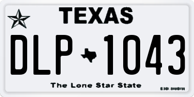 TX license plate DLP1043