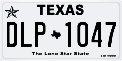 TX license plate DLP1047