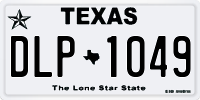 TX license plate DLP1049