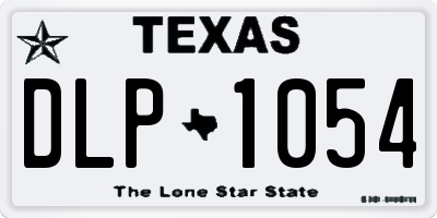 TX license plate DLP1054