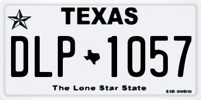 TX license plate DLP1057