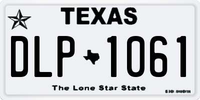 TX license plate DLP1061