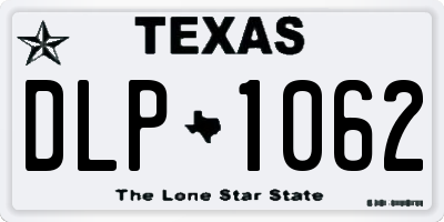 TX license plate DLP1062