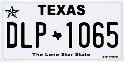 TX license plate DLP1065