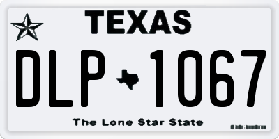 TX license plate DLP1067