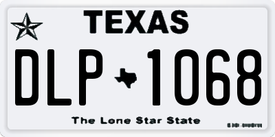 TX license plate DLP1068