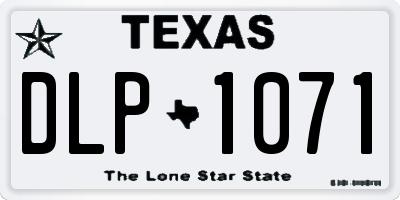 TX license plate DLP1071