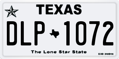 TX license plate DLP1072