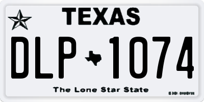 TX license plate DLP1074