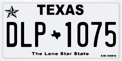 TX license plate DLP1075
