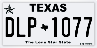 TX license plate DLP1077