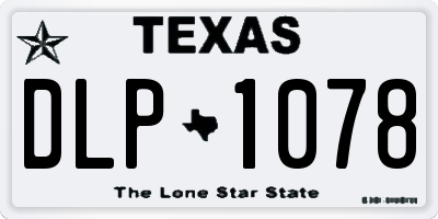 TX license plate DLP1078